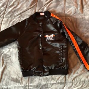 NWOT Halsey Hopeless Fountain Kingdom Butterfly Satin Jacket and Hoodie Sz Small